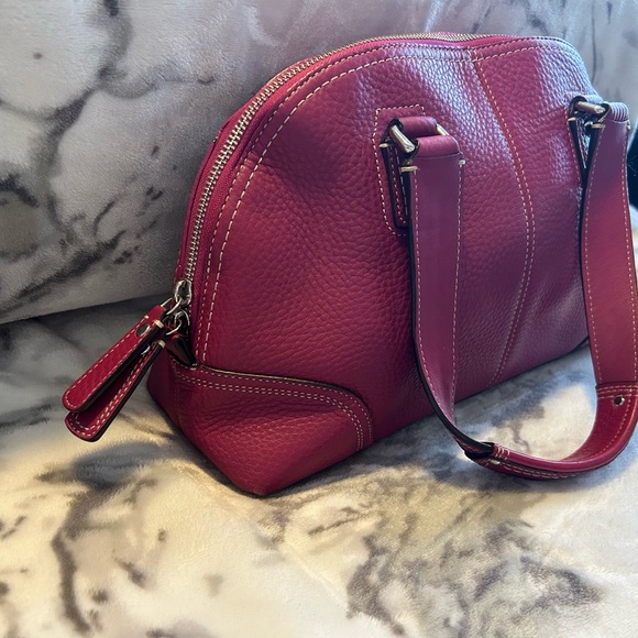 Coach Vintage Pink Pebbled Leather Hampton Top Handle Satchel Bag - Picture 5 of 11